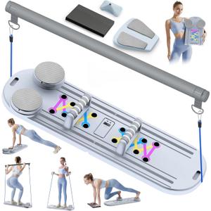 Pilates Board, Pilates Reformer Set, 2025 Multi-Purpose Foldable Pilates Reformer Board for Home Workout, 15 1 Upgrade Pilates Sliding Board for Women