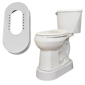 Grande Toilet Riser for Large Base Toilets, 15" W x 28" L x 3.5" H - Extra Tall 3.5" Toilet Seat Elevator for Handicap and Elderly, 500 lb Capacity, Easy Install Riser Base
