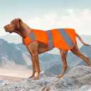 Dog Vest High Visibility Safety, Dog Hunting Vest, Adjustable Soft Pet Jacket, Reflective Pet Coats for Small Medium Large Dogs (Classic Orange)