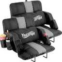 Wide Stadium Seats with Back Support for Bleachers, Extra Thick Padded Bleacher Seat with 6 Adjustable Backrest Positions, Lumbar Pillow & Cup Holder, Portable Stadium Chair for Sports Events
