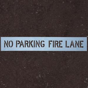 8 x 52 Inch No Parking Fire Lane Stencil, Reusable Silicone Letter Parking Spray Paint Stencil, Pavement Marking Templates for Traffic Curb Marking Pavement Sign
