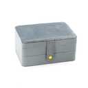 KOOAAICCHI Small Jewelry Box, Travel Jewelry Organizer, Portable Jewelry boxes for Women Girls Gift, Double Layers PU Leather Jewelry Holder for Rings, Earrings, Necklaces-Velvet Blue