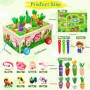 Montessori Toys for 1-3 Year Old Girls Boys|Birthday Gifts for 1 Year Old|Shape Sorting with Game Map|Wood Animal Farm Baby Toys for Baby 1+ 1-2 1st First Birthday Girl Easter Gifts