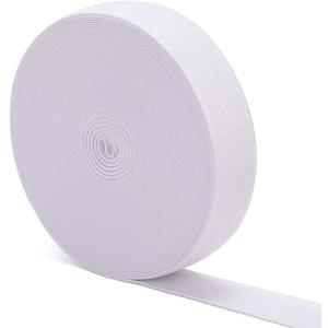 Elastic Bands for Sewing White 1 Inch 12 Yard High Elasticity Knit Spool Sewing Band for Waistbands Pants Clothes and Crafts DIY, Airisoer