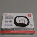 GE Traditional Rabbit Ears Indoor Black TV Antenna, Dipoles, Weighted Base, Tabletop Antenna, Digital, HDTV Antenna, Smart TV Compatible, 4K 1080P VHF UHF, Compact Design, 33675