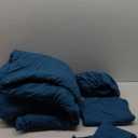 HYMOKEGE Teal Queen Comforter Set Seersucker 7 Pieces, All Season Luxury Bed in a Bag for Bedroom, Bedding Set with Comforters, Sheets, Pillowcases & Shams