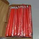 Macarrie 24 Packs Flameless Taper Candles Battery Operated Fake 11 Inch Long Candlelight LED Flameless Candlesticks Flickering Tapered for Spring Summer Wedding(Red)