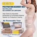 ChongErfei 3 in 1 Postpartum Support - Recovery Belly/waist/pelvis Belt Shapewear Slimming Girdle, Beige, For Posture Correction, Large