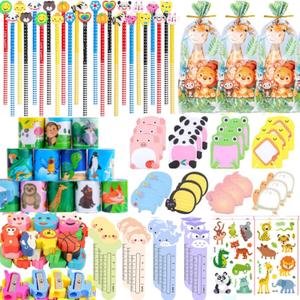 ANPHILE Return Gifts for Birthday Party, 24Pack School Stationery with Pencils Erasers Stickers, Classroom Gifts for Students, Birthday Goodie Bag Stuffers Classroom Gifts Rewards Prizes