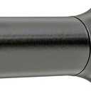 Amazon Basics No Drilling Spring Tension Curtain Rod, Adjustable 24-36" Width, Classic Finial, Black