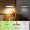 iThird Rechargeable Battery Operated Wall Sconce Set of 2: Wireless Black Wall Lights Battery Powered Magnetic 360 Rotation Cordless Scone Adhesive LED Wall Mount Lamp for Bedroom Reading Picture RV
