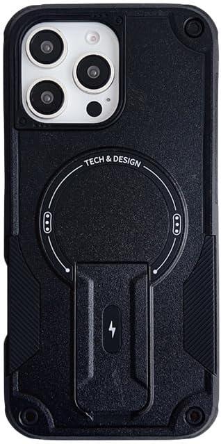 For iPhone 17 Pro Case with Privacy Tempered Glass Screen Protector and Camera Lens Protector Compatible with MagSafe Invisible Kickstand Shockproof Case Blue