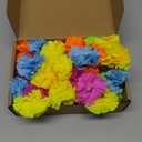 Syhood 50 Pcs Mexican Marigold Flower Bulk Decorations Flores Artificiales Fiesta Party Decorations for Mexican Backdrop Party Floral with Stems DIY Marigold Garland (2.4 Inch, Mixed Colors)