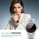 Smart Watch, 1.32" AMOLED Display, Bluetooth 5.4 Calls, 160+ Sports Modes, Fitness Tracker with Heart Rate/SpO2/Blood Pressure/Sleep Monitor, Waterproof Watch for Men Women Android & iOS, 40mm Silver