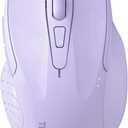 TECKNET Wireless Mouse (2.4G & BT5.0/3.0) Silent 4800 DPI Computer USB A & Bluetooth Mouse 6 Buttons, Wide Compatibility - Lavender