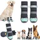 SlowTon Dog Shoes - Waterproof Dog Snow Boots for Winter, Warm Booties with Non-Slip Rubber Sole, Reflective Paw Protector for Large Small Medium Dogs Walking on Winter Cold Pavements Rain (Green, 1) (#1 (Width 1.6 inch) for 14-23 lbs)