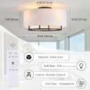 20" Low Profile Boho Caged Ceiling Fan with Light & Remote, 6-Speed for Bedroom Nursery Living Room (Black)