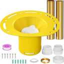Freestanding Tub Drain Kit, Freestanding Bathtub Rough-in Kit, Nickel-Plated Brass & PVC Adapter, Fits 1-1/2" Threaded Male & Female Drains, Dual Leak-Proof, Fits All Freestanding Tubs, 1 Pack