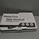 Upgraded Hand Rails for Outdoor Steps, Stair Railing Indoor & Outdoor, Hand Rail Wall Mount Stair Hand, U-Shaped Stair Handrails for 1-3 Steps, Handrail for Kids, Elderly, Pregnant Women and Disabled