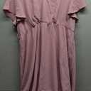 SCOMCHIC Womens Plus Size Wedding Guest Cocktail Midi Dress Summer Short Sleeve Wrap V Neck Belted A-Line Flowy Dress, 4XL