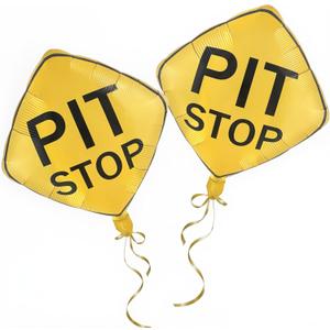 4 x 2Pcs Pit Crew decorations/18in Pit Stop Foil Balloons/Formula 1 Party Decorations/Nascar Birthday Party Decorations/Race Car balloons