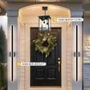 TODOLUZ Large 4-Light Black Outdoor Pendant Light Fixture, 5CCT Dimmable Exterior Ceiling-Mounted Porch Lighting (3000K/3500K/4500K/5000K/6000K)