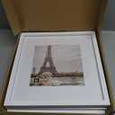 Hongkee 12x12 White Picture Frame set of 3, Made of Real Glass and Wooden Square Photo frame - Displays Picture 8x8 With Mat or 12 x 12 Without Mat, Desktop & Wall Collage Photo Frame, 12x12 in