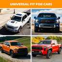 Universal Hood Air Vent 3PCS,Car Hood Vents,Hoods Vents for Trucks, Universal Hood Scoop for Cars,Suit for Colorado, Dodge Ram 1500 2500 3500,GMC Sierra(Carbon Fiber Pattern)