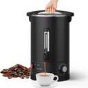 12 L/80 Cups Commerical Coffee Urn, 3.2 Gal Double-Wall Stainless Steel Coffee Maker - Large Capacity Hot Water & Coffee Dispenser for Wedding, Catering, Event