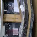 Lexicon Farmhouse Dining Chairs Set of 2, Kitchen Dining Chairs with Sturdy Solid Wood Frame, Legs, Footrest, High Ladder Back, Comfortable Classic Wooden Armless Side Seat, Easy Assembly, Black