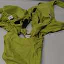 CHYRII Women's Sexy Cutout Lace Up Backless High Cut One Piece Swimsuit Monokini (Large, Pickled Pepper)