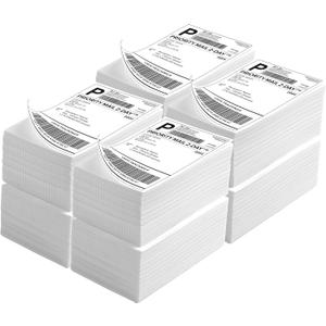 Fanfold 4" x 6" Direct Thermal Labels 4000 Thermal Printer Paper 8 Stacks Shipping Labels