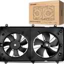 Torchbeam Radiator Cooling Fan 620225, Compatible with 2003-2007 Accord 2.4L, Replace # 620225, 19015RAAA01, 19030RAAA01, 38616RAAA01, 38611RAAA01, 19020PND003