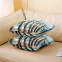 jejeloiu Coastal Sea Bird Decorative Throw Pillowcase for Sofa 20"x20" 1 Pcs Seagull Throw Pillow Cover Ocean Sea Marine Pillow Case Cushion Cover Cushion Case