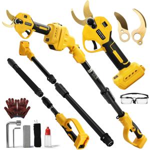 Pole Pruning Shears for Dewalt 20V Max Battery (No Battery), Brushless Electric Pruner with 8Ft Extension Pole, 1.2" Cutting Diameter, LCD Display, SK5 Blade, for Gardening Tree Pruning