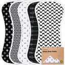 Organic Burp Cloths Baby Boy & Girl - 5-Pack Super Absorbent Cotton Burping Cloths for Babies, Soft & Plush Newborn Spit Up Rags, Infant Towels for Milk Spit Up, Unisex, Large 21" x 10" (MONOS)