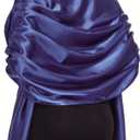 Shawls and Wraps for Evening Dresses Satin Women Long Scarf Wedding Guest Shawl (79x28 inches, Navy)