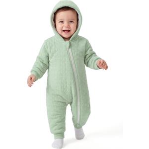 Unnivoll Baby Winter Clothes Cotton Baby Snowsuit for Boys Girls Long Sleeve Onesie Hooded Romper Newborn Jumpsuit Outfits