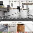 Office Chair Mat for Low Pile Carpeted Floors with Lip, 48" x 60" Plastic Floor mat for Desk Chair on Carpet,Easy Glide Carpet Protector Mat for Computer Chairs,Rolling Chairs,Home,Office Non-Slip