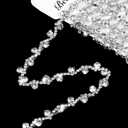 Thinp 2 Yards Rhinestone Crystal Applique, Rhinestone Trim Bling Rhinestones Ribbon Diamond Rhinestones Chain Rhinestone-Embellishments for DIY Dress Clothing Wedding Party Decoration