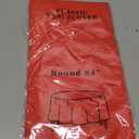 QIKSION Red Round Tablecloth 2 Pack, 84 Inch Plastic Table Cover Disposable for Parties