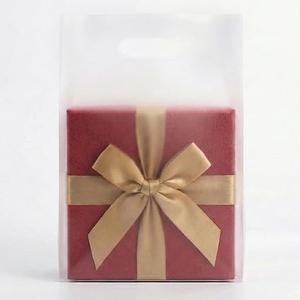 Choice Marts Merchandise Bags 100 Frosted Clear 9"x12" Size 1.5Mil Thick With Handles