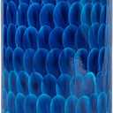 Luxurious Umbrella Stand Holder Umbrella Bucket Umbrella Rack Barrel Hand-Painted Feather Theme Porcelain Ceramic Floor Vase Entryway Porch Indoor 24" High Peacock Blue