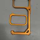 OATSBASF 9 Case for iPhone 17 Pro Max Bumper Case Metal, Aluminum Frame Slim Fit No Back Design, Compatible with MagSafe, Shockproof Protection, Minimalist Frameless Phone Case, Orange (Orange-Camera stand)