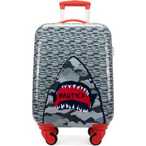 Nautica Kids 18" Hardside Carry-on Suitcase with Spinner Wheels, Shark Attack
