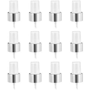 uxcell 11 Pcs Silver White Spray Top, 24/410 Fine Mist Sprayer Reusable Replacement Spray Bottle Pump Plastic Top for Cosmetic Perfume and Body Sprays Bottle