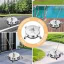 14" Pressure Washer Surface Cleaner with 4 Wheels, Stainless Steel Housing, 4000 PSI Max, 3 Connect Nozzles & 2 Extension Wands, Pressure Washer Surface Cleaner for Concrete, Patios, Sidewalks