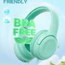 awatrue Kids Headphones for School Toddler Wired with Microphone Plug in Bulk Boys Headset Girls 3+ Year Old Green