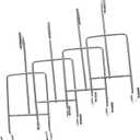 4Pcs Coffee Mug Display Rack Saucer Holder Metal Coffee Cup Stand for Kitchen Counter Space-Saving Storage Solution (Silver)