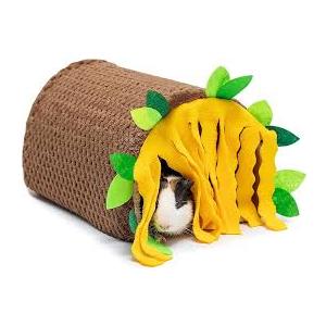 Guinea Pig Tunnel House  Small Animal Hideout Tube Cage House for Hamster Rat Mice Parrot Chinchilla Hedgehog Flying Squirrel  Playing Sleeping Resting Fleece Warm Bed Plush Nest Habitats